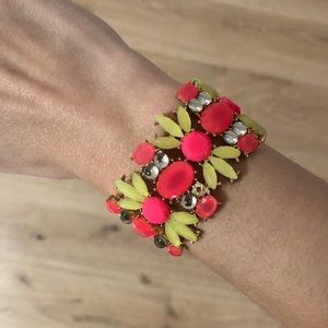 Neon pink and yellow bangle